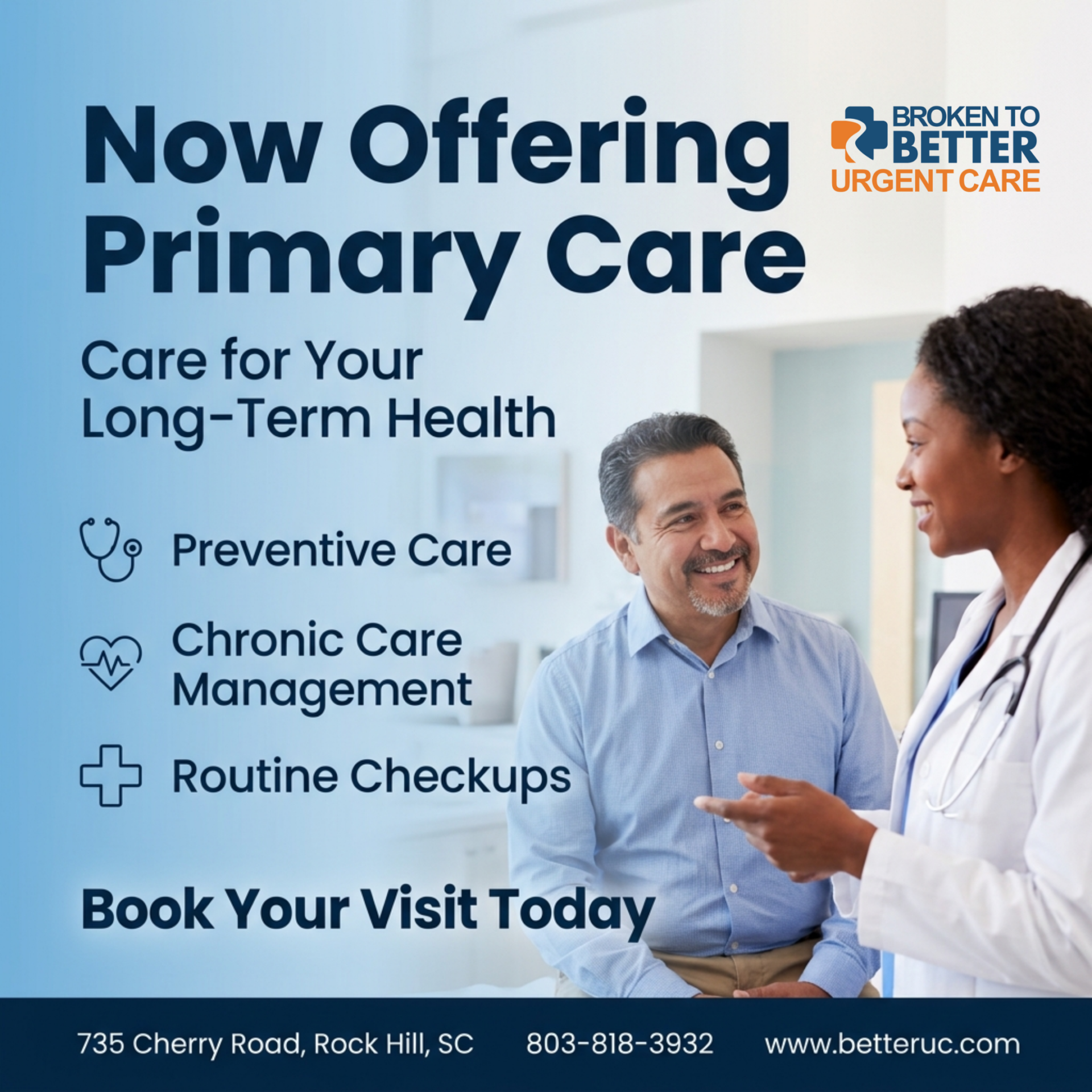 primary care in Rock Hill providing routine checkups and preventive healthcare