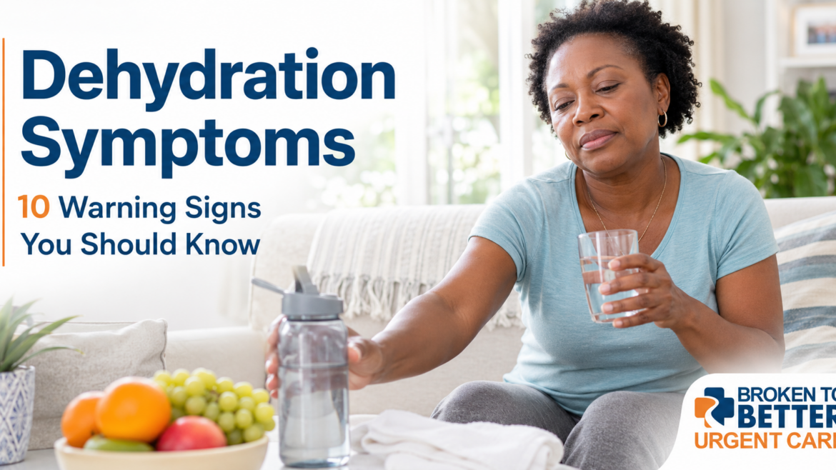 Dehydration symptoms and warning signs